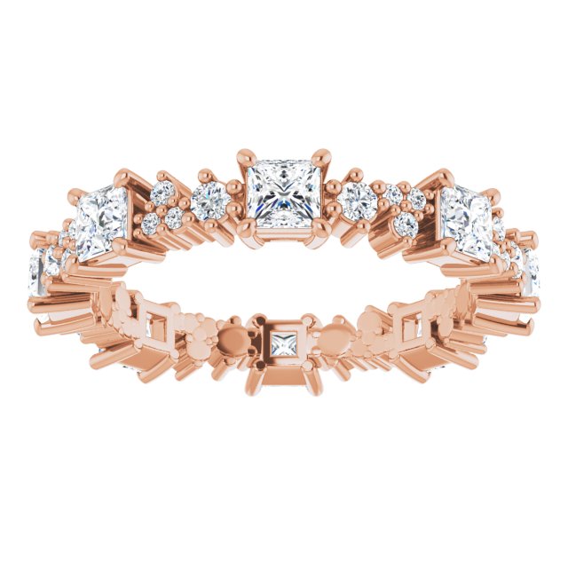 1.80 ct. Princess & Round Diamond Eternity Band-VIRABYANI